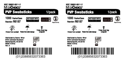 NDC 39892-0811-2 - R6187 - MediChoice PVP Swabstick - CASE.jpg Case - NDC 39892 0811 2   R6187   MediChoice PVP Swabstick   CASE